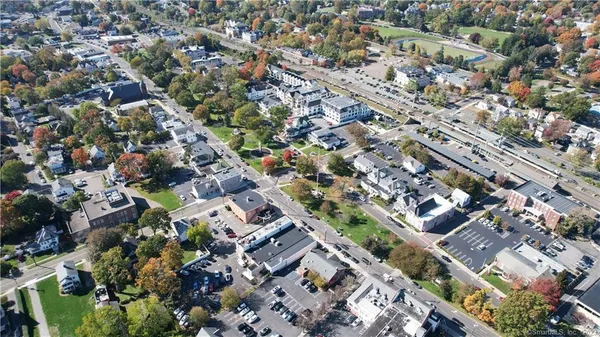 an aerial view of a city with lots of residential buildings