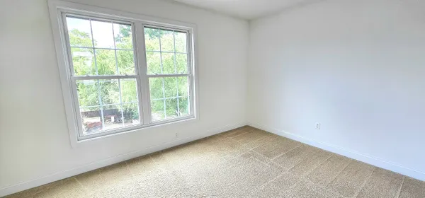 an empty room with a window
