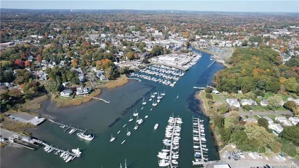 an aerial view of a city