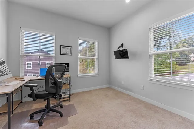 a view of a workspace with a window