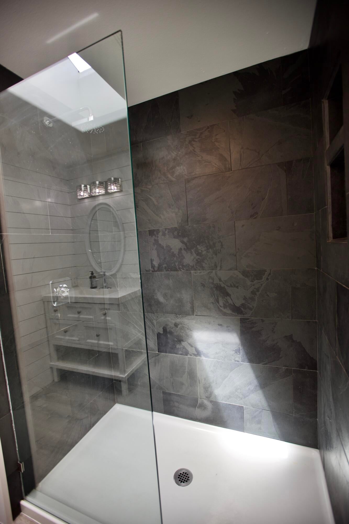 3608 Southwest Volcano Court Redmond, OR 97756 - Photo 26 of 47 floating Glass walk in shower.