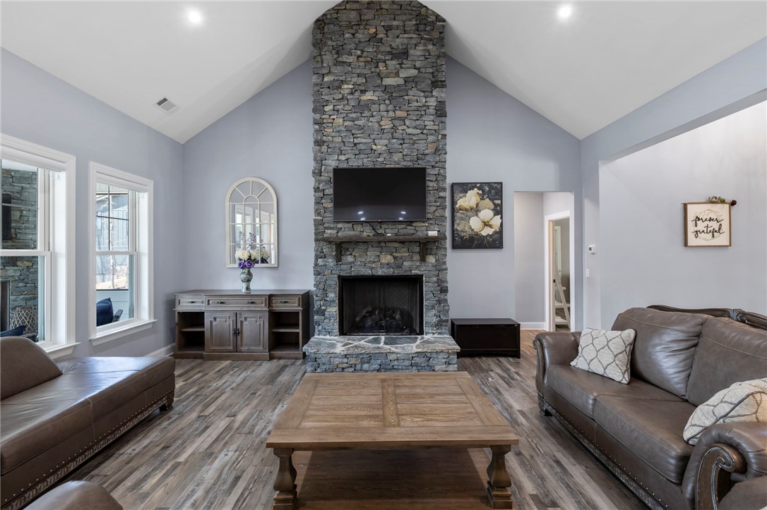 427 Sue Craig Road Six Mile, SC 29682 - Photo 9 of 50 Floor to ceiling stone fireplace