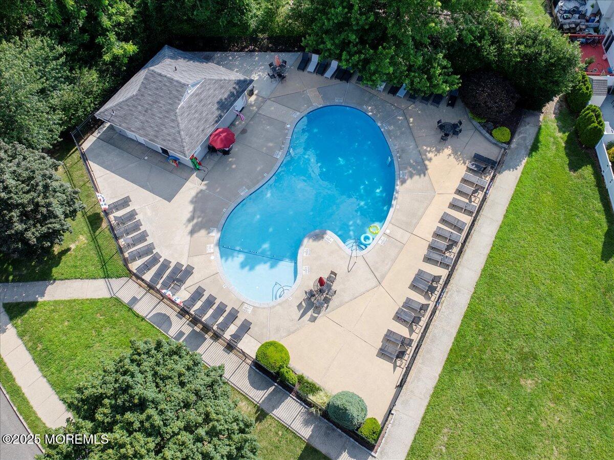 111 Joan Court Jackson, NJ 08527 - Photo 18 of 22 an aerial view of a house with a swimming pool patio and outdoor seating