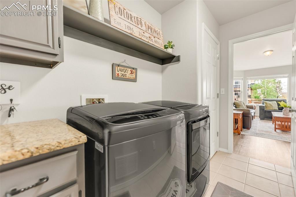10467 Pictured Rocks Drive Peyton, CO 80831 - Photo 10 of 42 Main Level Laundry Room - Washer and Dryer stay!