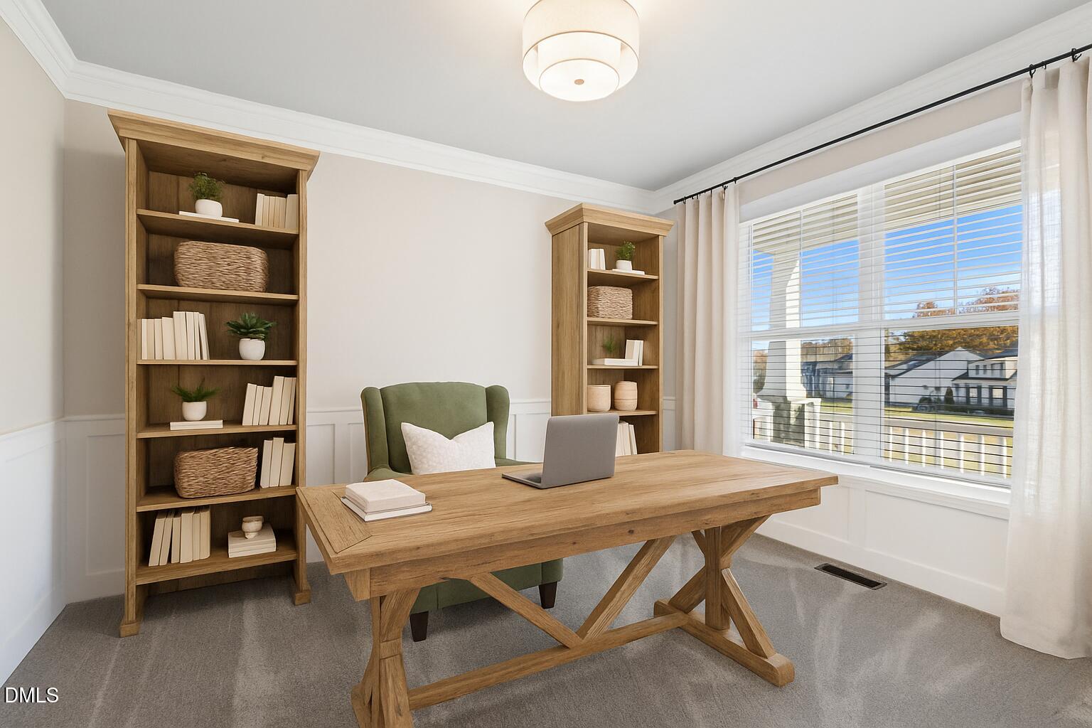 1024 JARRETT BAY Road Willow Spring, NC 27592 - Photo 12 of 43 a view of a dining room with furniture window and wooden floor