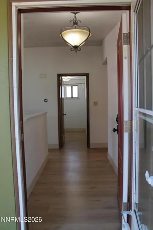 a view of a hallway with a elevator