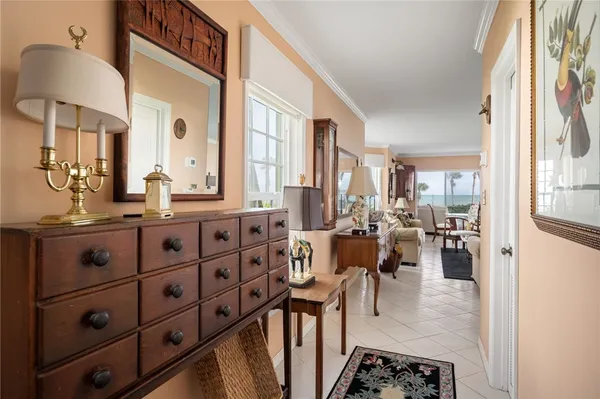 a view of living room and kitchen
