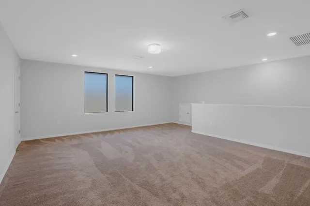 a view of small space with racks on the wall