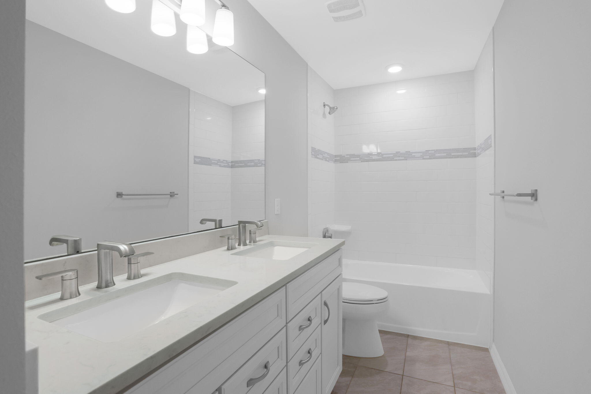 8296 Vaulting Drive Lake Worth, FL 33467 - Photo 39 of 62 a bathroom with a granite countertop sink a toilet and shower