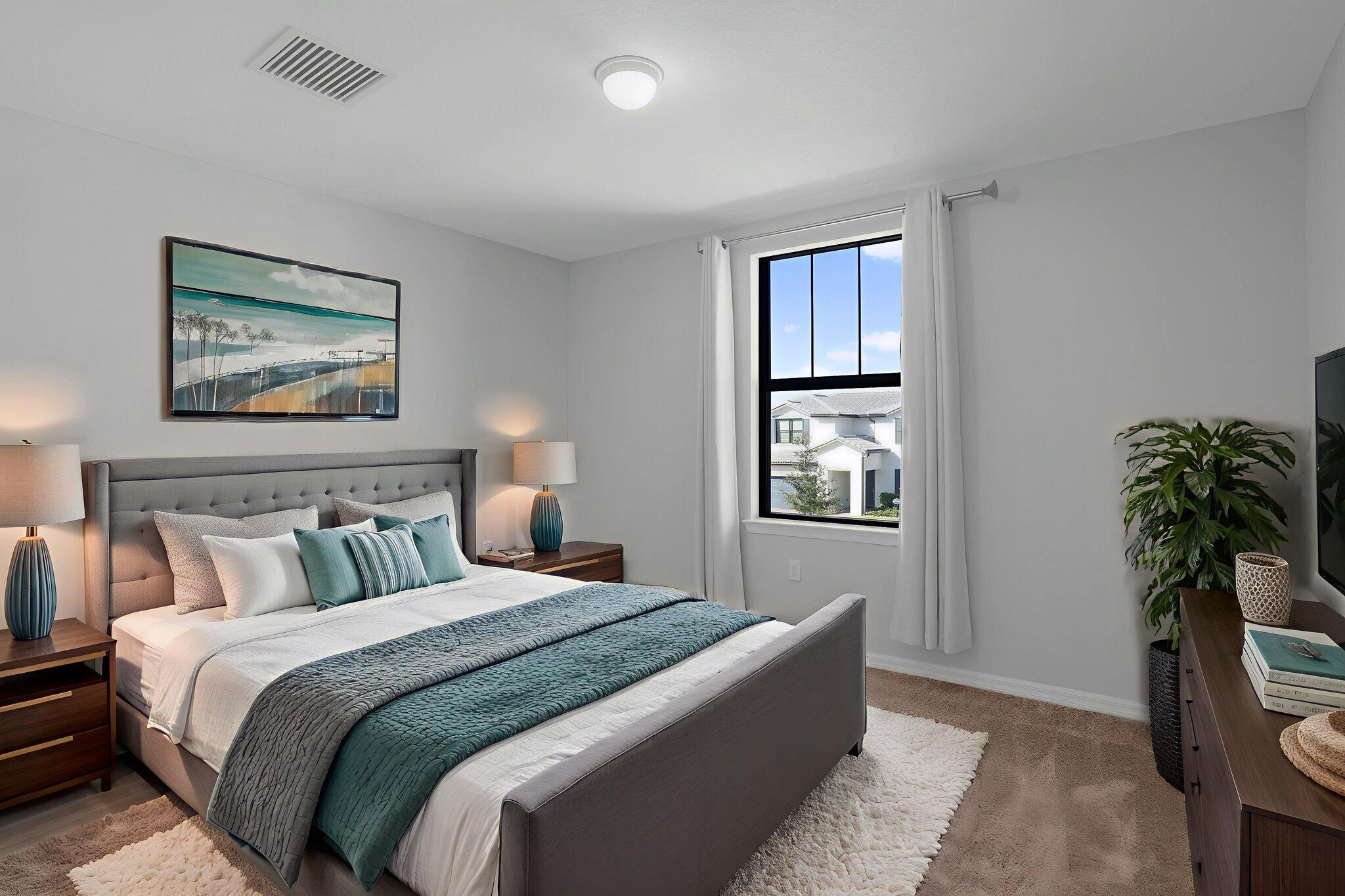 8296 Vaulting Drive Lake Worth, FL 33467 - Photo 40 of 62 a bedroom with bed and a window