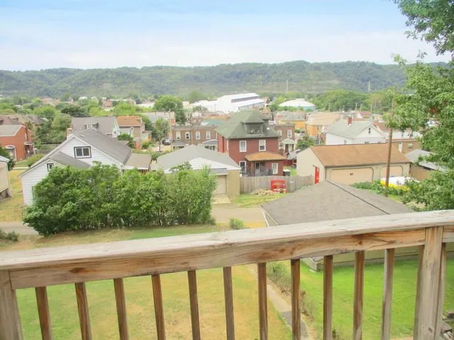 a view of a city from a balcony