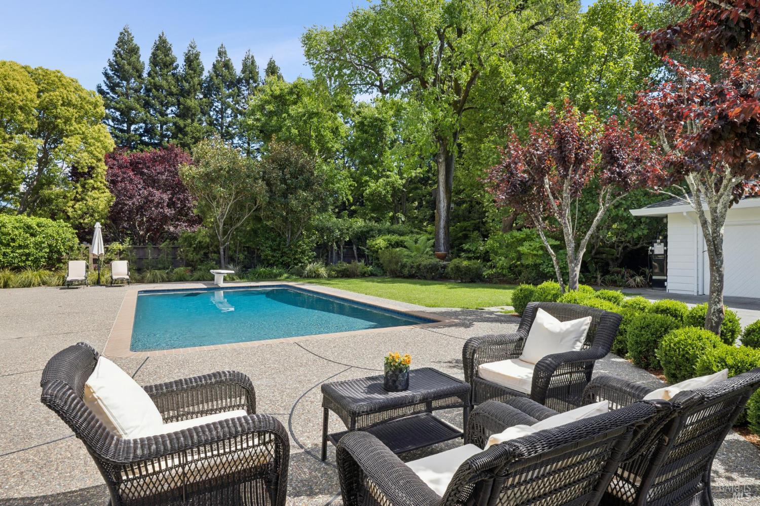 1199 Butterfield Road San Anselmo, CA 94960 - Photo 48 of 65 a view of yard with patio and swimming pool