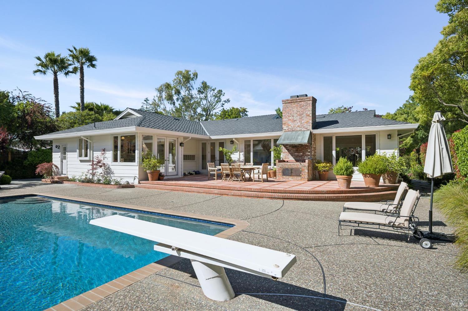 1199 Butterfield Road San Anselmo, CA 94960 - Photo 55 of 65 a view of house with outdoor space and swimming pool