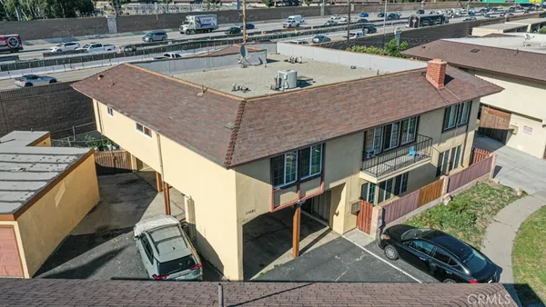 an aerial view of a city