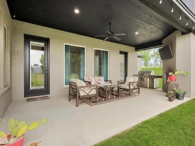 a outdoor space with furniture