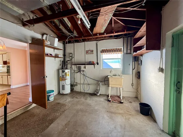 a view of storage and utility room