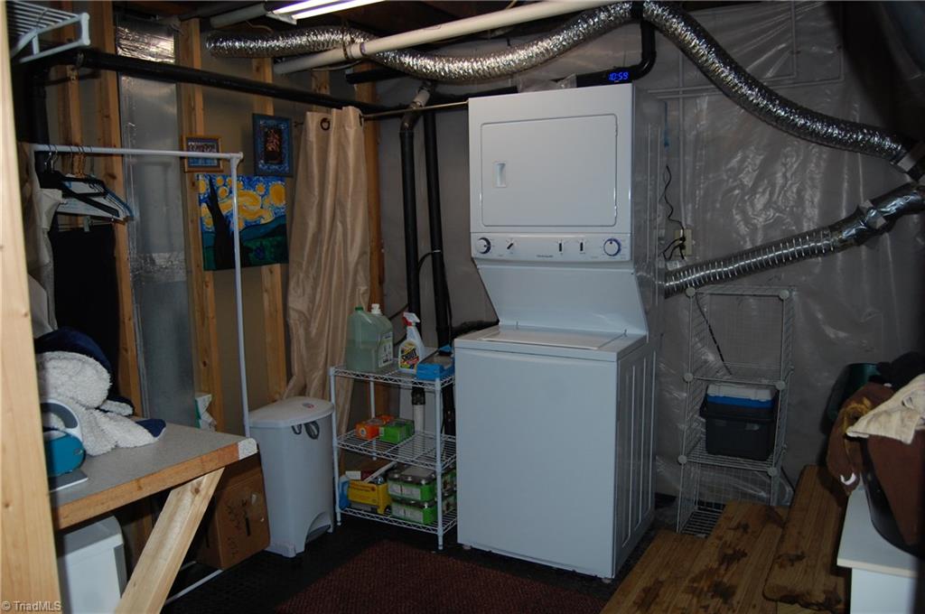 2121 Elgin Road Winston-Salem, NC 27103 - Photo 17 of 23 Laundry in unfinished basement area. Washer/dryer stays