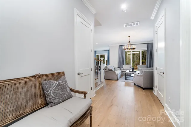 a living room with furniture and a couch