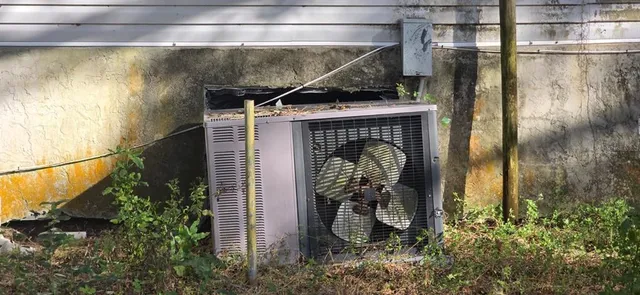a close view of water heater room