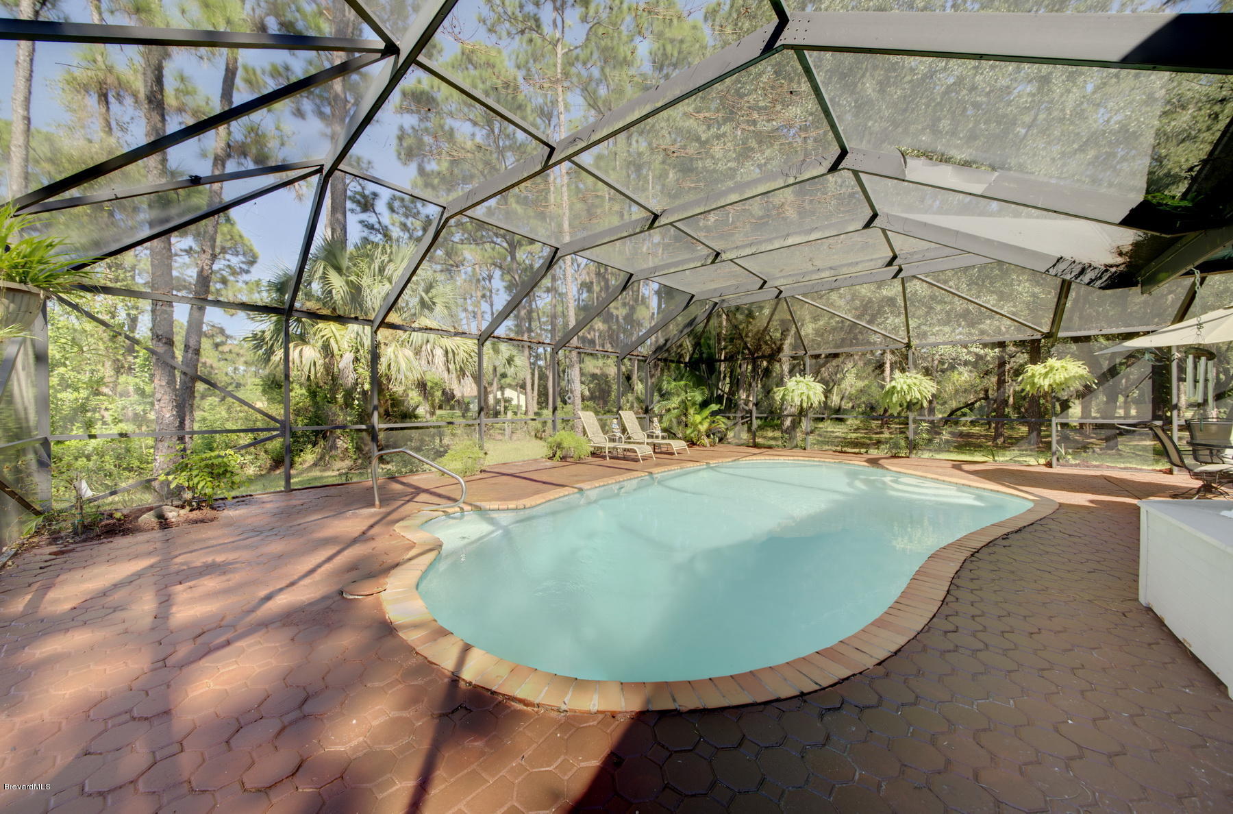3875 Burton Road Grant Valkaria, FL 32950 - Photo 38 of 44 Screen Enclosed Pool