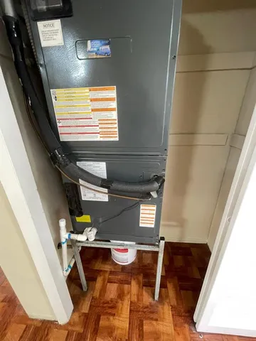 a view of balcony with wooden floor