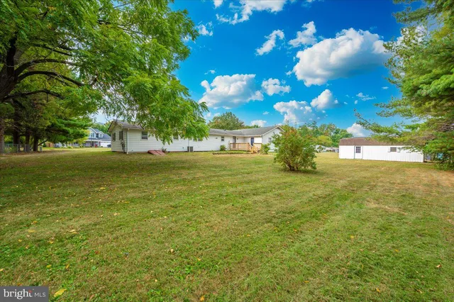 a view of yard with green space