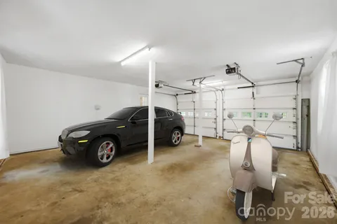 a car parked in a parking garage