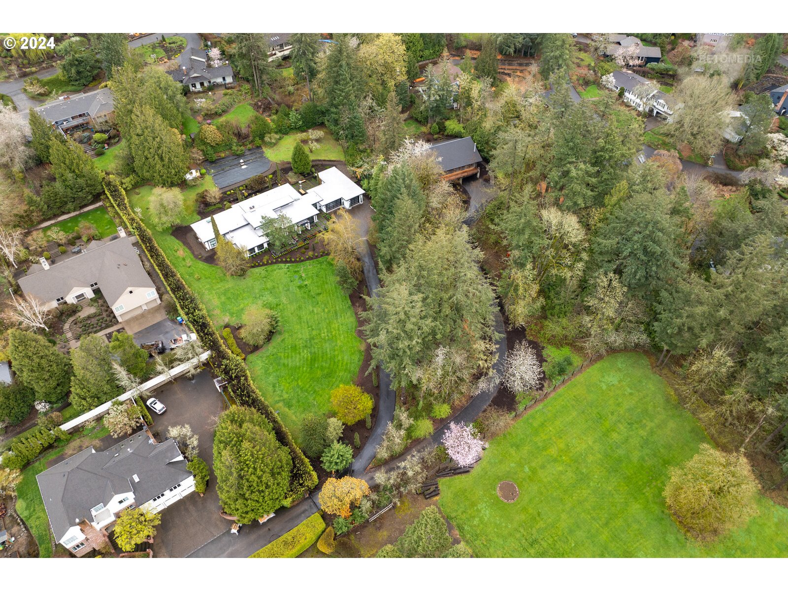 3730 Southwest Shattuck Road Portland, OR 97221 - Photo 37 of 44 an aerial view of a house with a yard