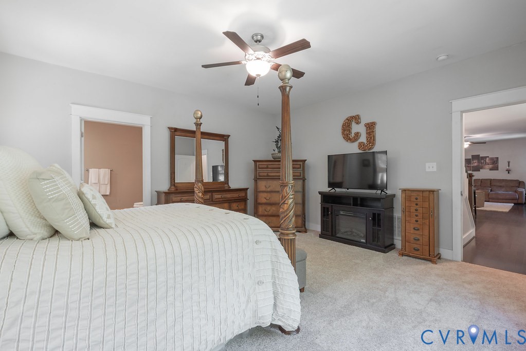 6446 Chestnut Church Road Mechanicsville, VA 23116 - Photo 20 of 49 Carpeted bedroom featuring light gray walls, a cei