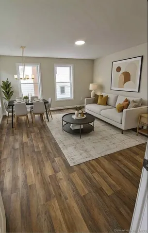 a living room with furniture and a couch