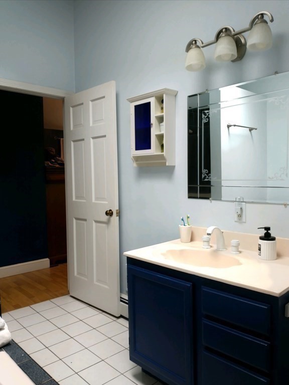 46 Apple Road Brimfield, MA 01010 - Photo 22 of 37 a bathroom with a sink and a mirror