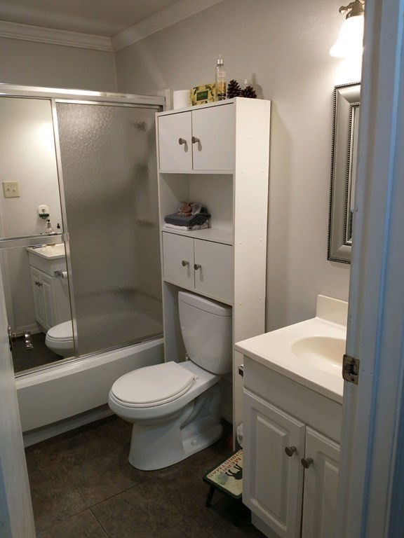 46 Apple Road Brimfield, MA 01010 - Photo 25 of 37 a bathroom with a sink a toilet and shower