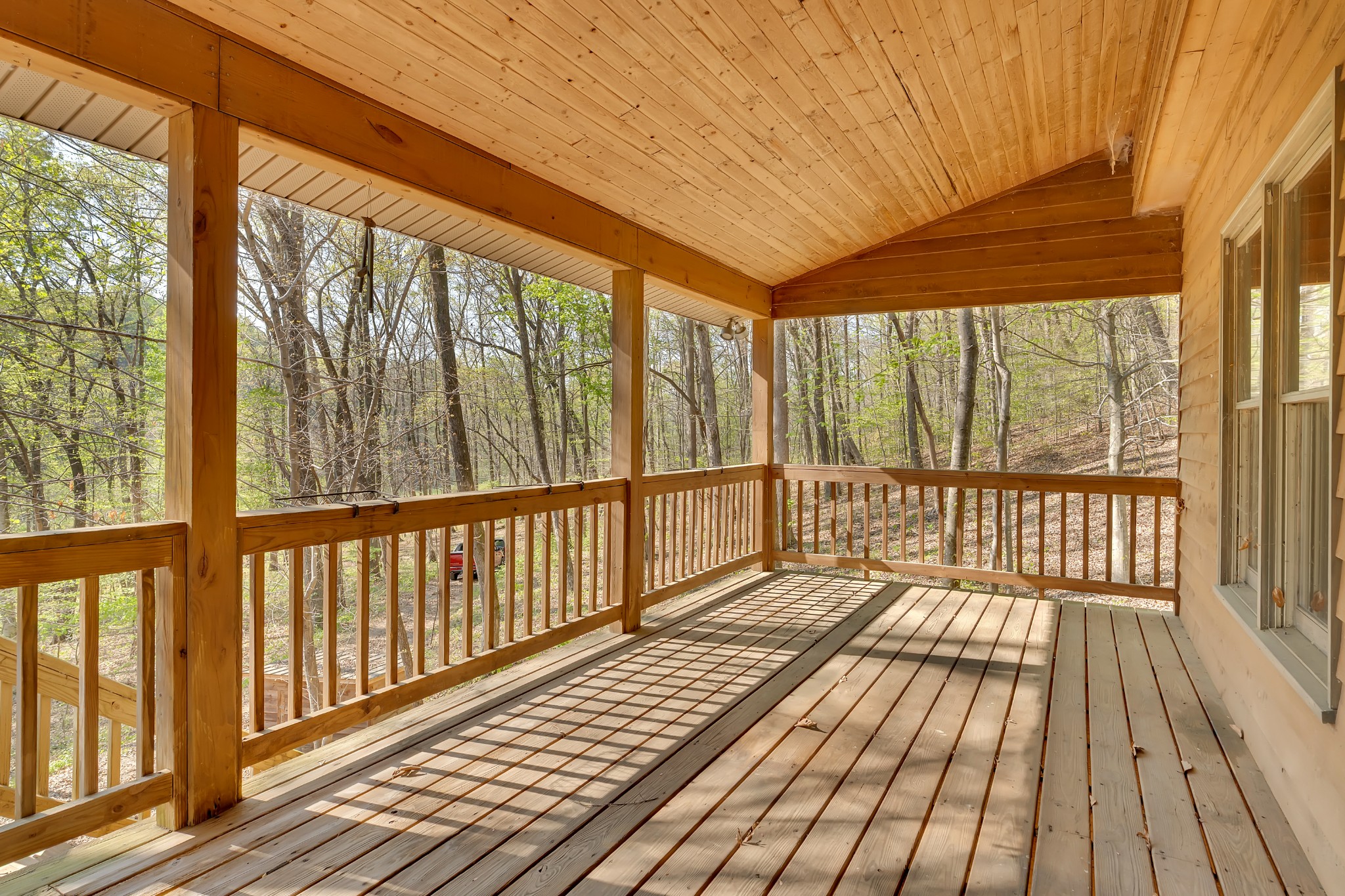 551 Shippmans Creek Road Wartrace, TN 37183 - Photo 26 of 75 a view of wooden balcony with wooden floor