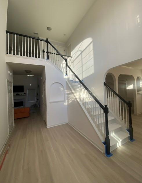 3701 Landau Lane Southwest Atlanta, GA 30331 - Photo 5 of 14 a view of staircase with white walls and stairs
