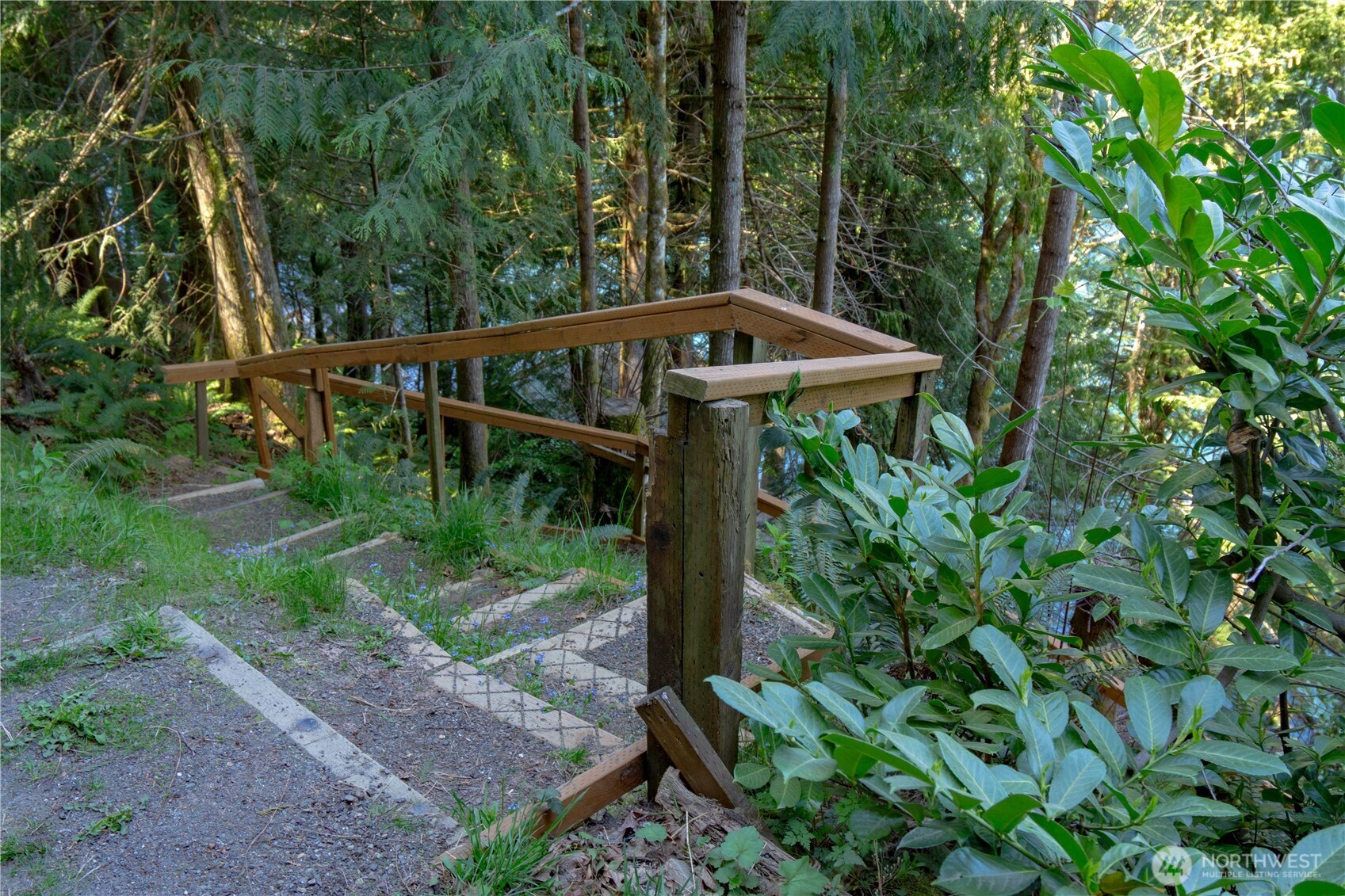 570 South Shore Road Port Angeles, WA 98363 - Photo 36 of 40 a view of a wooden deck with a backyard