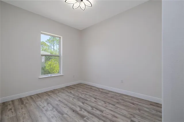 an empty room with a window