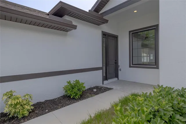 a front view of a house