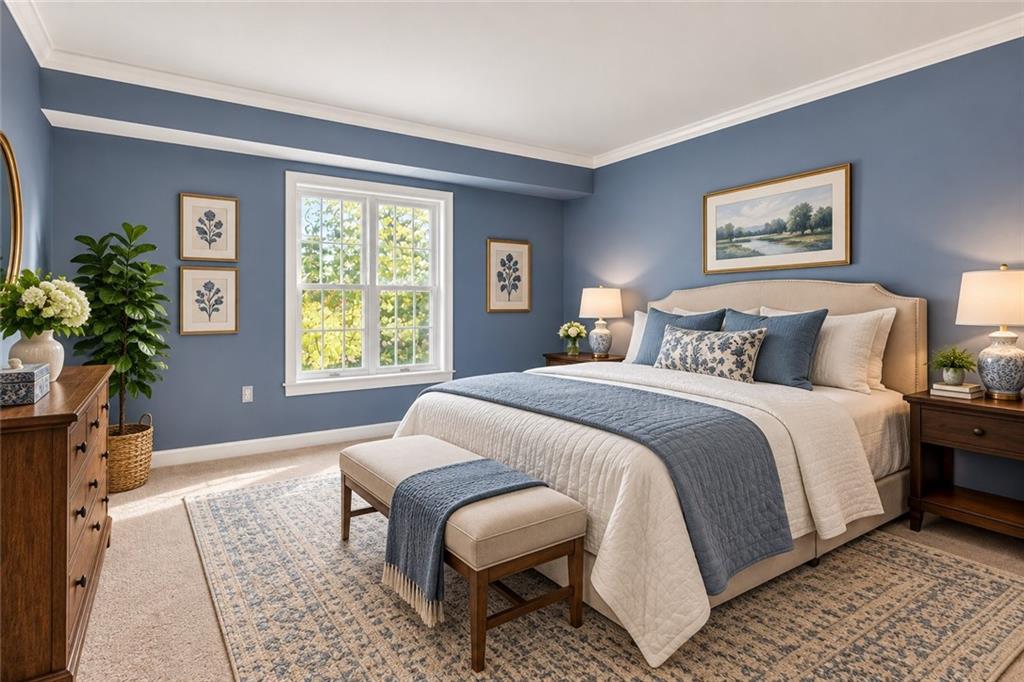 302 Fox Chapel Road, Unit 307 Pittsburgh, PA 15238 - Photo 19 of 33 The 15' × 13' second bedroom offers generous space for guests. Virtually staged.