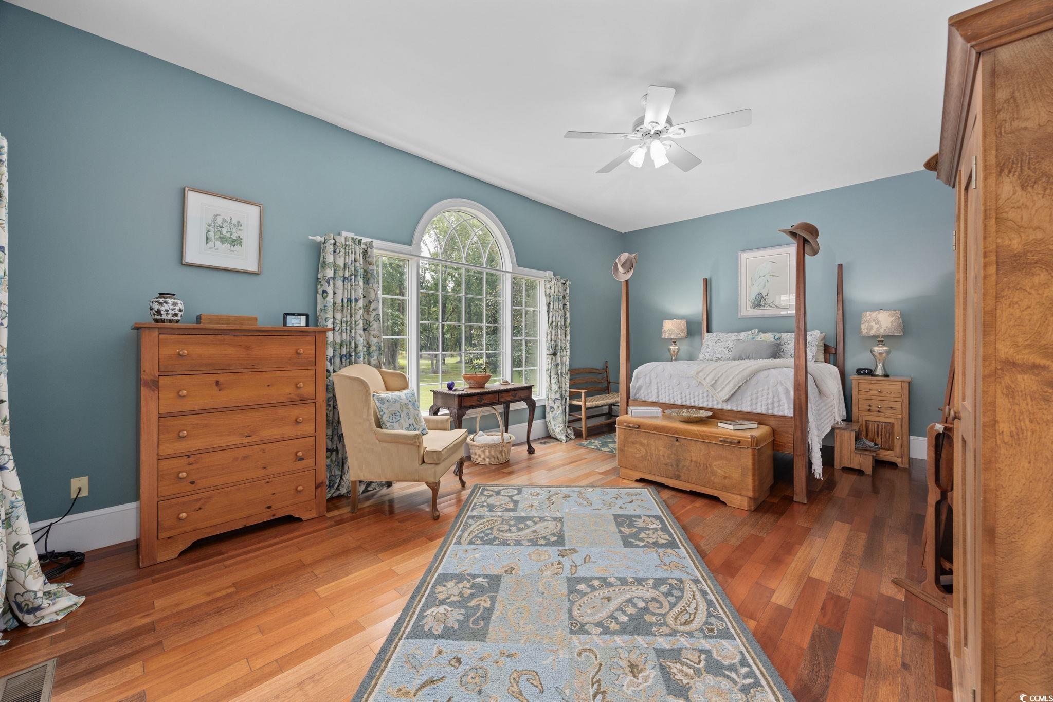3750 Highway 813 Conway Sc 29526 Conway, SC 29526 - Photo 18 of 40 Bedroom featuring light wood-type flooring and ceiling fan