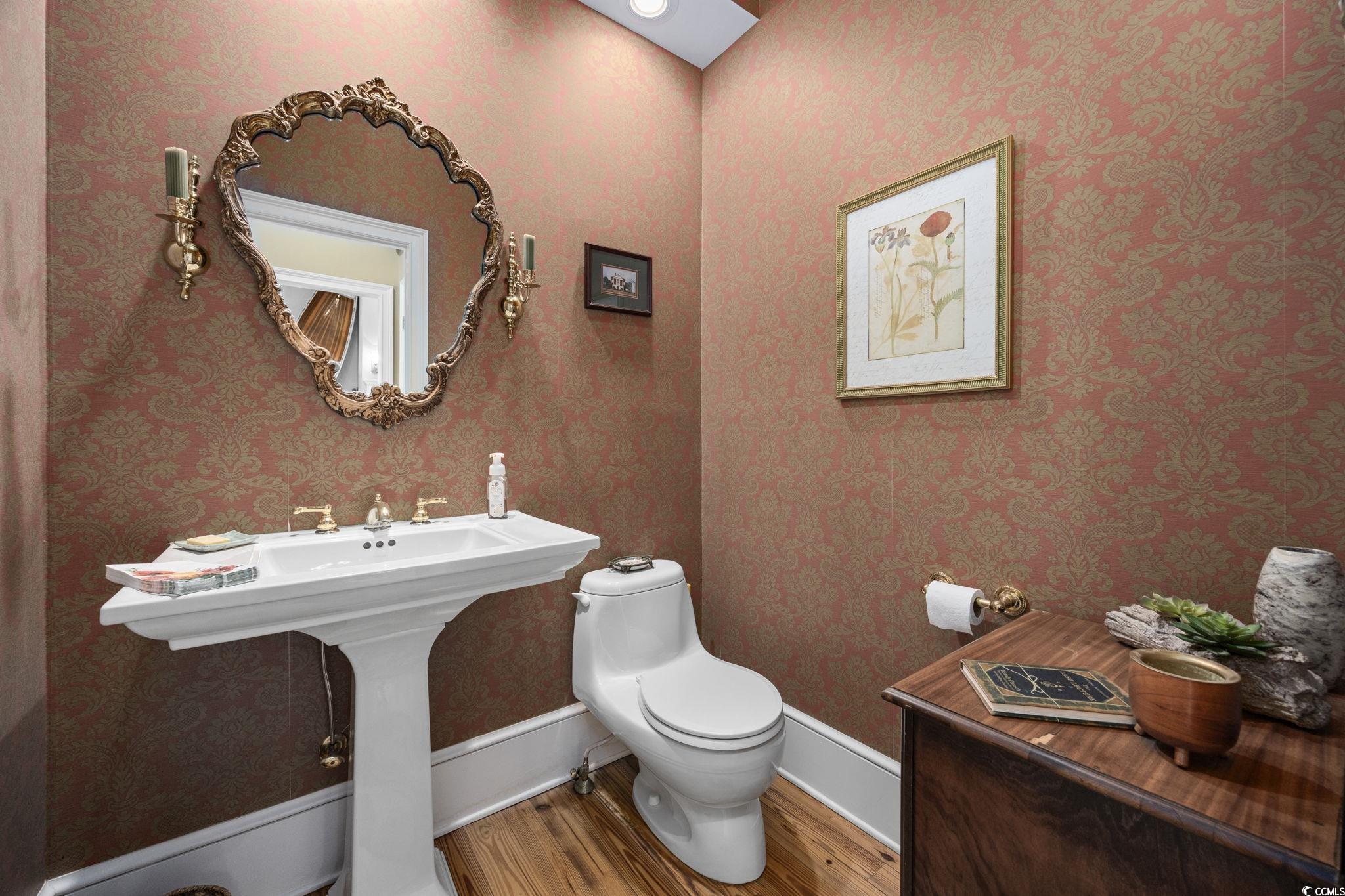 3750 Highway 813 Conway Sc 29526 Conway, SC 29526 - Photo 23 of 40 Half bathroom with wood finished floors and baseboards