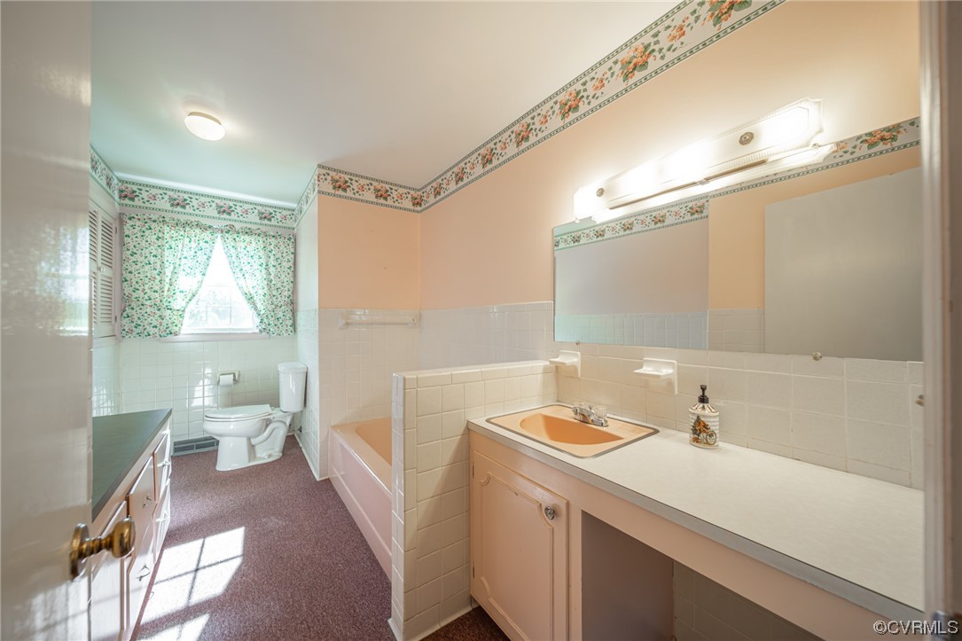 501 Country Club Road Keysville, VA 23947 - Photo 10 of 14 a bathroom with a sink a toilet and a mirror