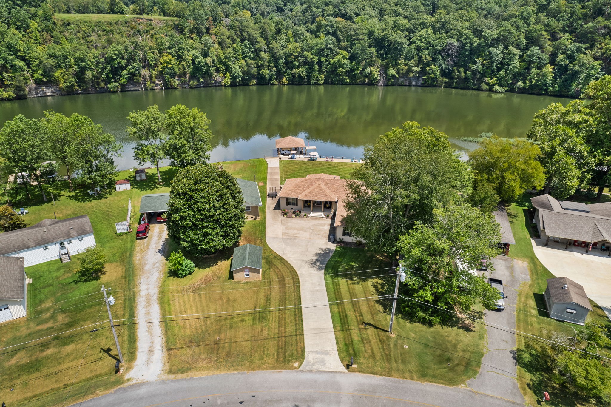 568 County Road 322 Florence, AL 35634 - Photo 6 of 60 an aerial view of a house with a lake view