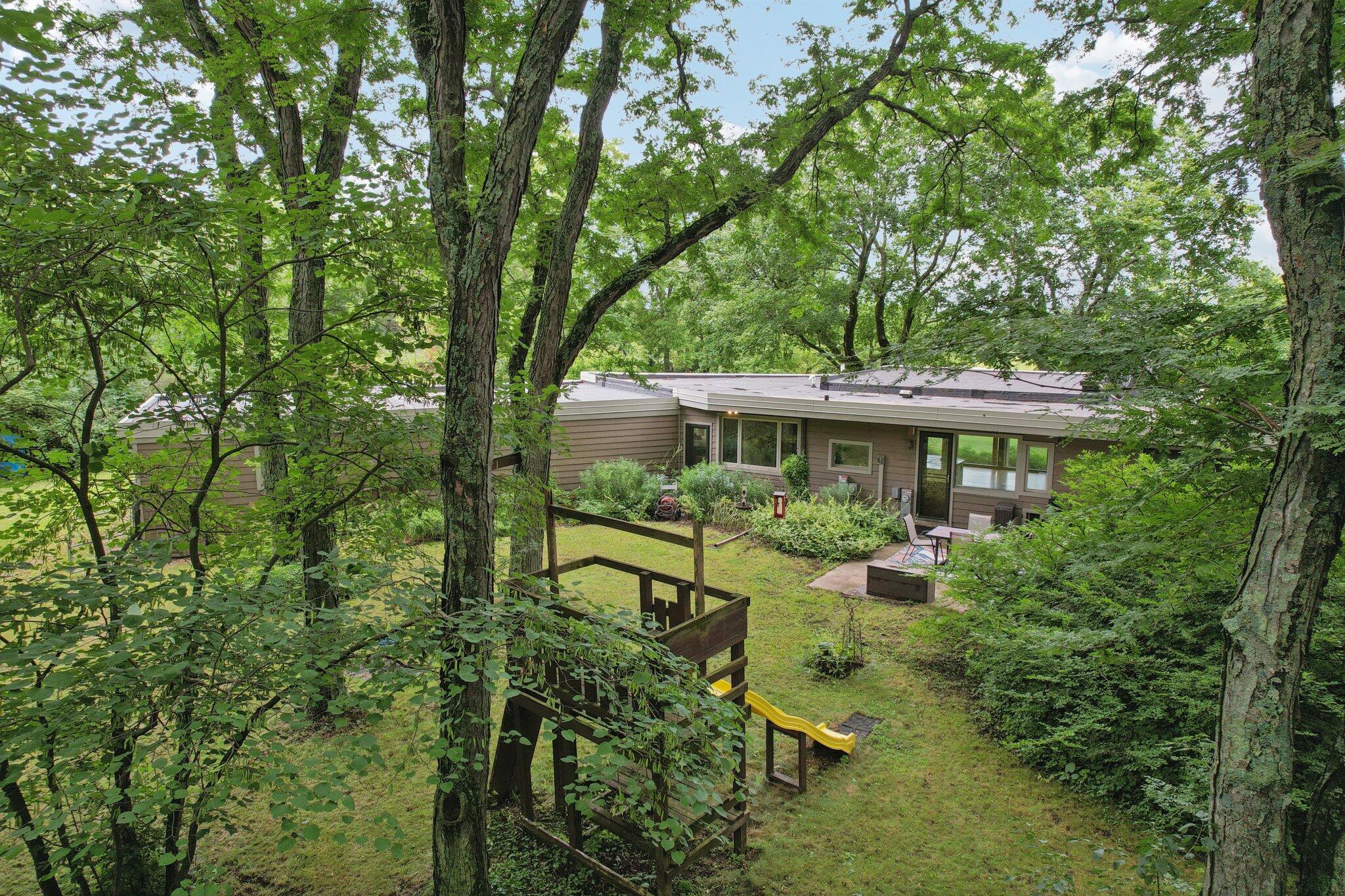 1009 Spring Valley Road Burlington, WI 53105 - Photo 42 of 46 Aerial of Backyard