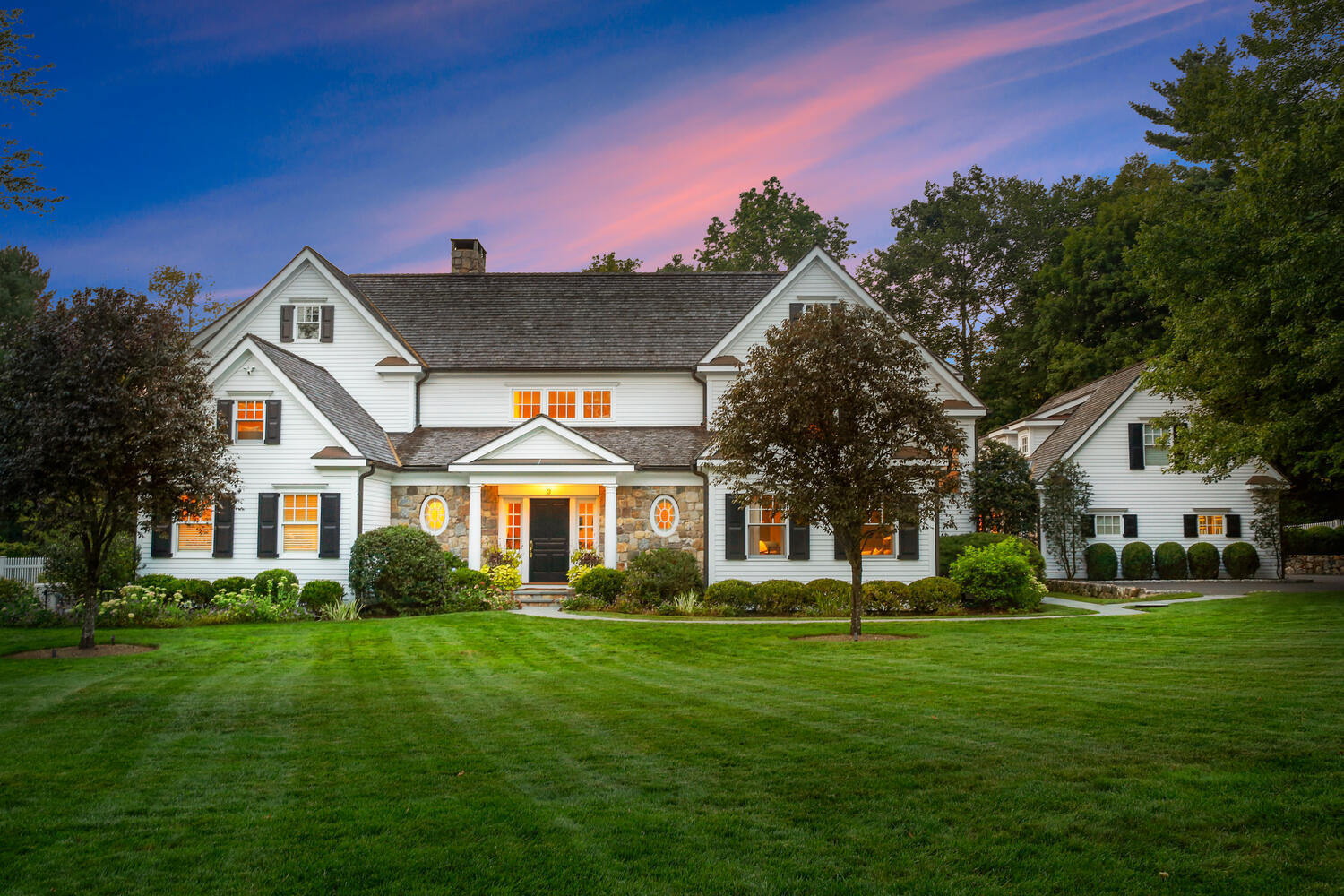 3 Half Mile Road Darien, CT 06820 - Photo 3 of 49 a front view of a house with a garden