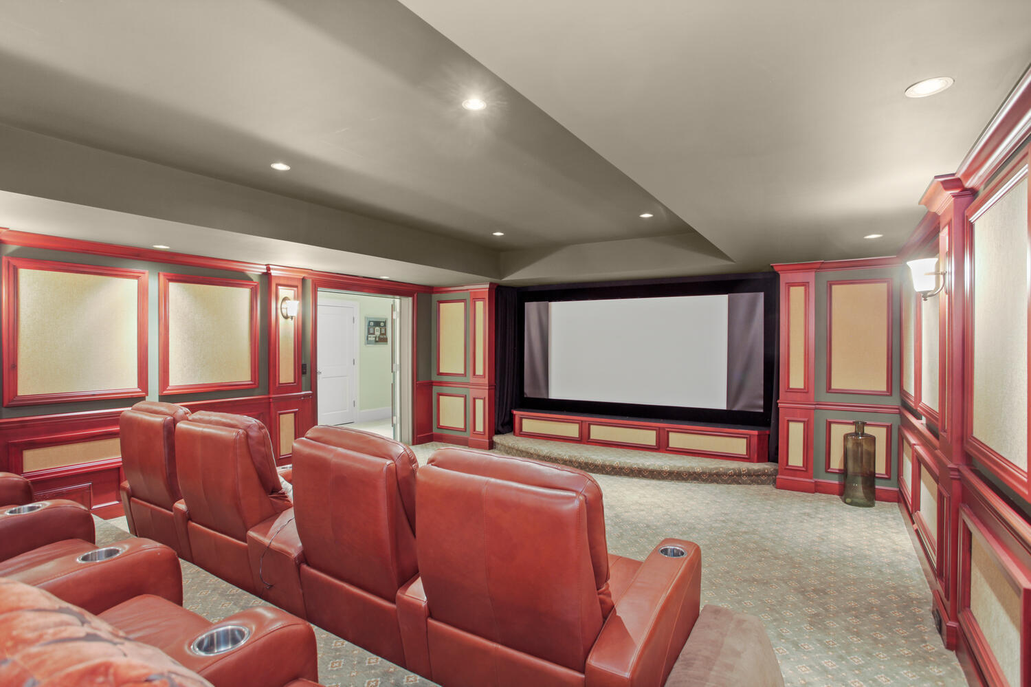 3 Half Mile Road Darien, CT 06820 - Photo 37 of 49 a room with furniture projector and screen
