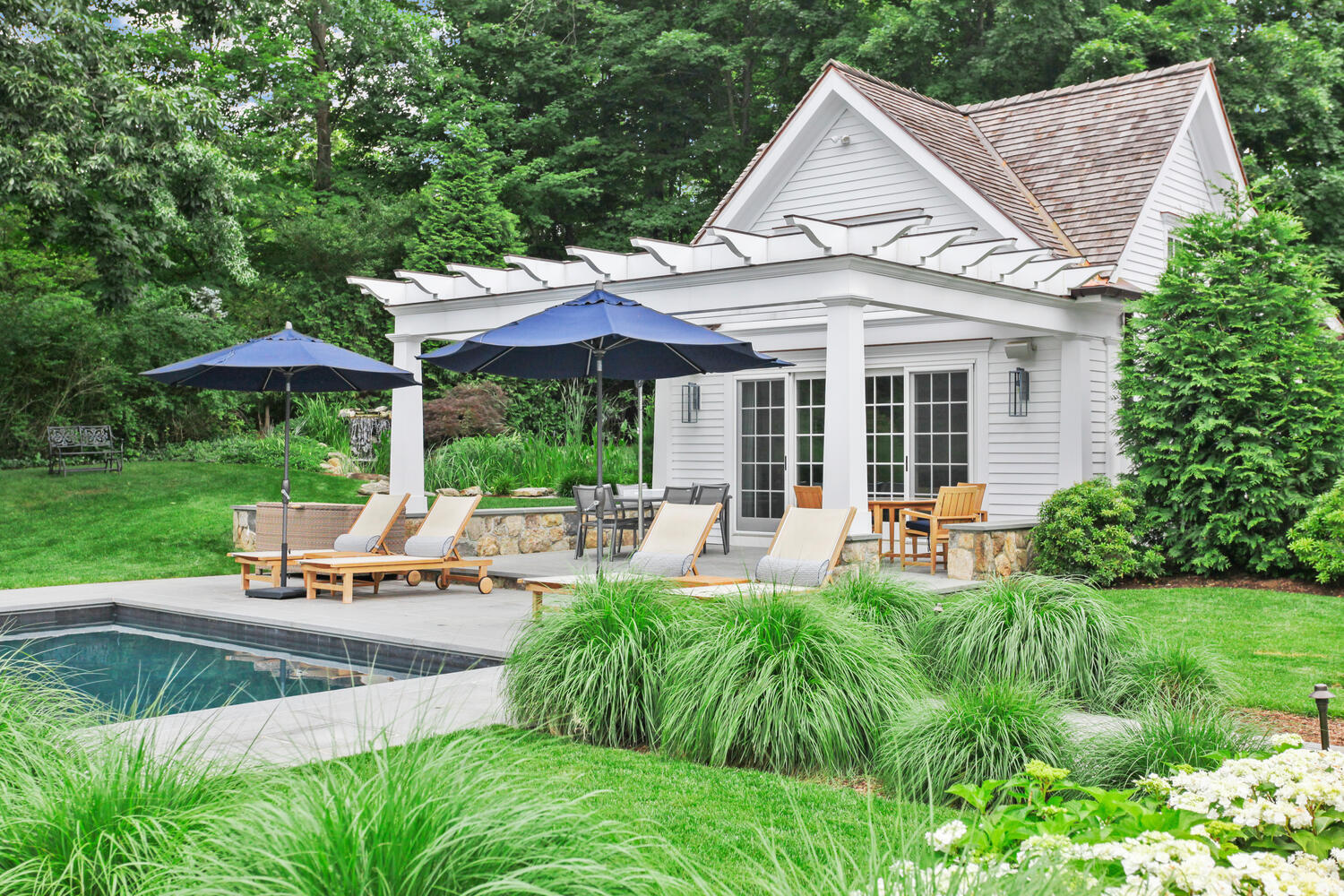 3 Half Mile Road Darien, CT 06820 - Photo 38 of 49 a view of a house with backyard and sitting area