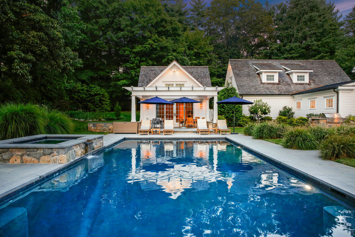 3 Half Mile Road Darien, CT 06820 - Photo 6 of 49 a view of a house with pool and chairs