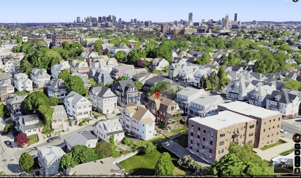 12 Braemore Road, Unit 2 Medford, MA 02155 - Photo 21 of 24 an aerial view of a city with lots of residential buildings