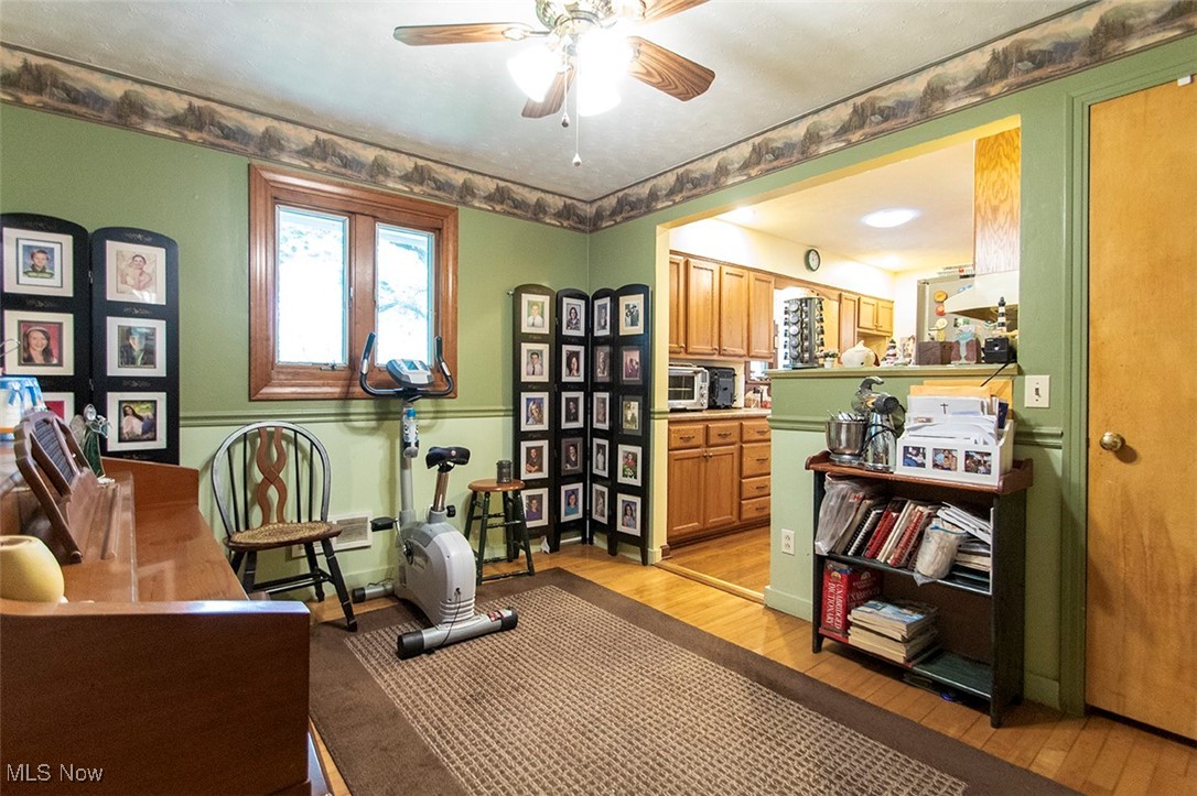 20749 Albion Road Strongsville, OH 44149 - Photo 15 of 35 Den featuring light wood finished floors and ceiling fan
