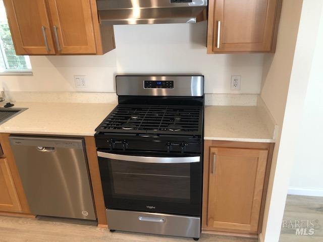 8154 D Street Windsor, CA 95492 - Photo 9 of 14 a stove top oven sitting inside of a kitchen